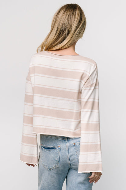 Astoria Striped Top | Ivory + Sand - Baltic Born