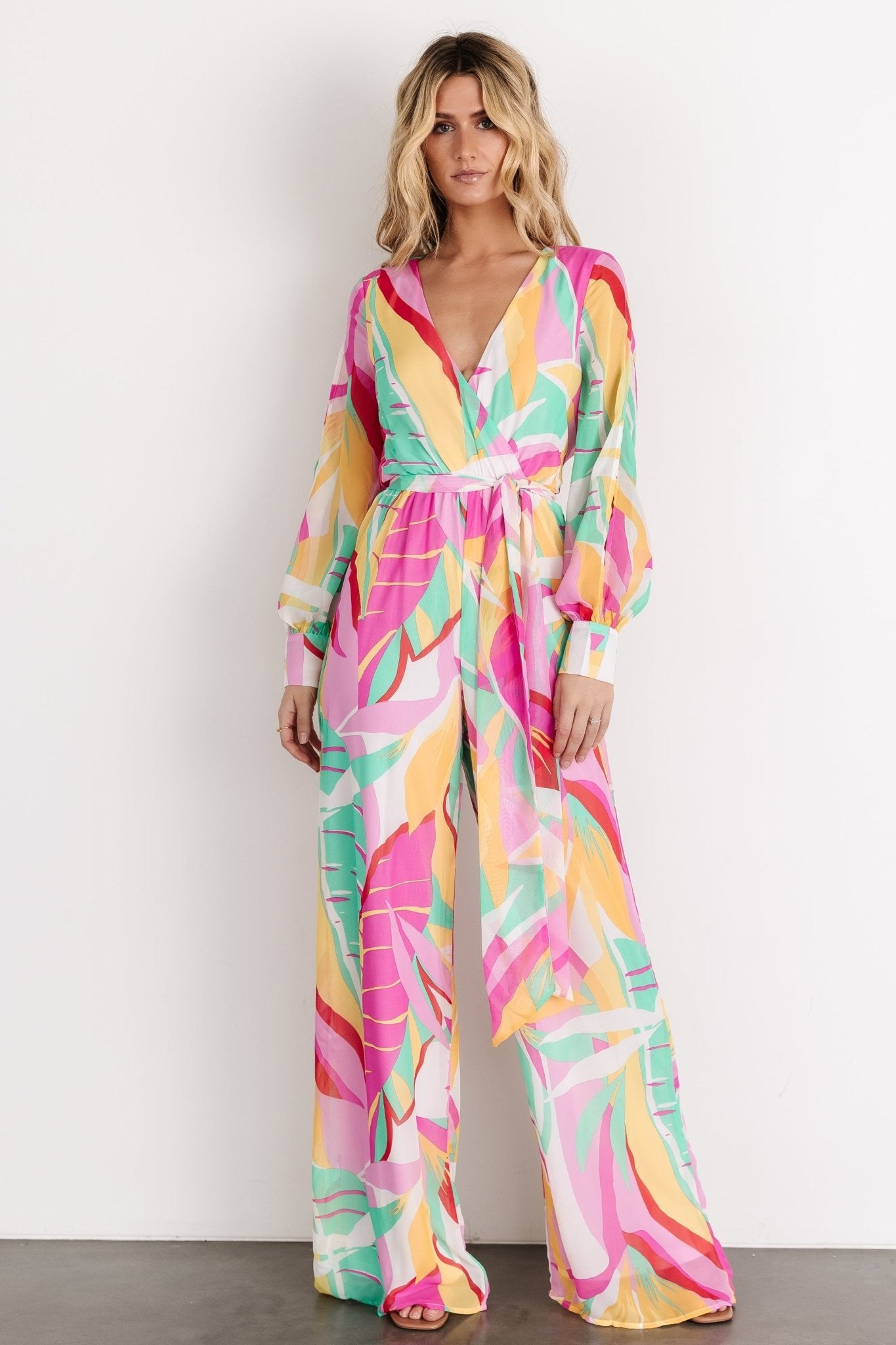 Augustina Jumpsuit | Pink + Turquoise Print | Baltic Born