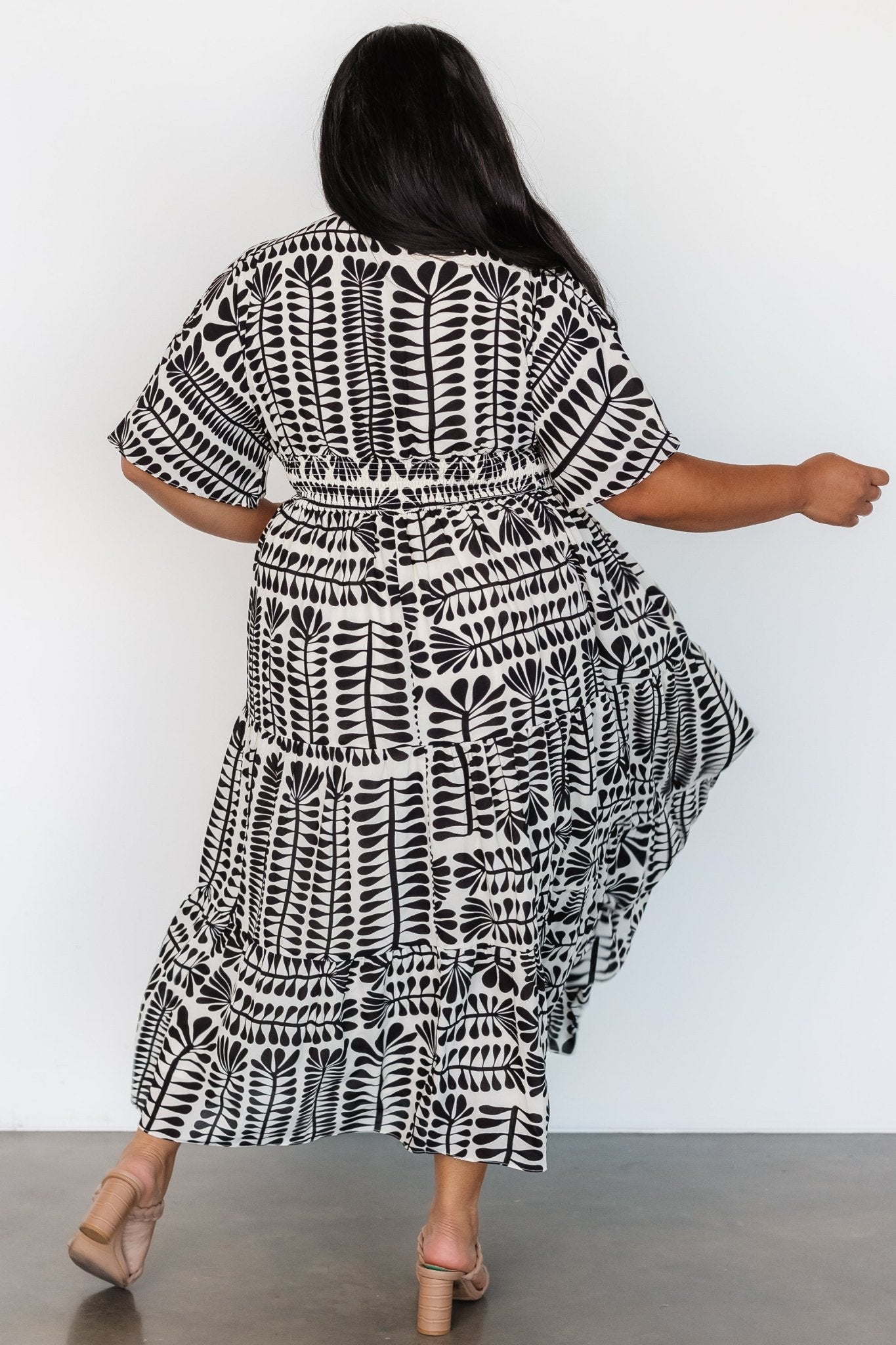 Austin Kimono Dress | Black Print - Baltic Born