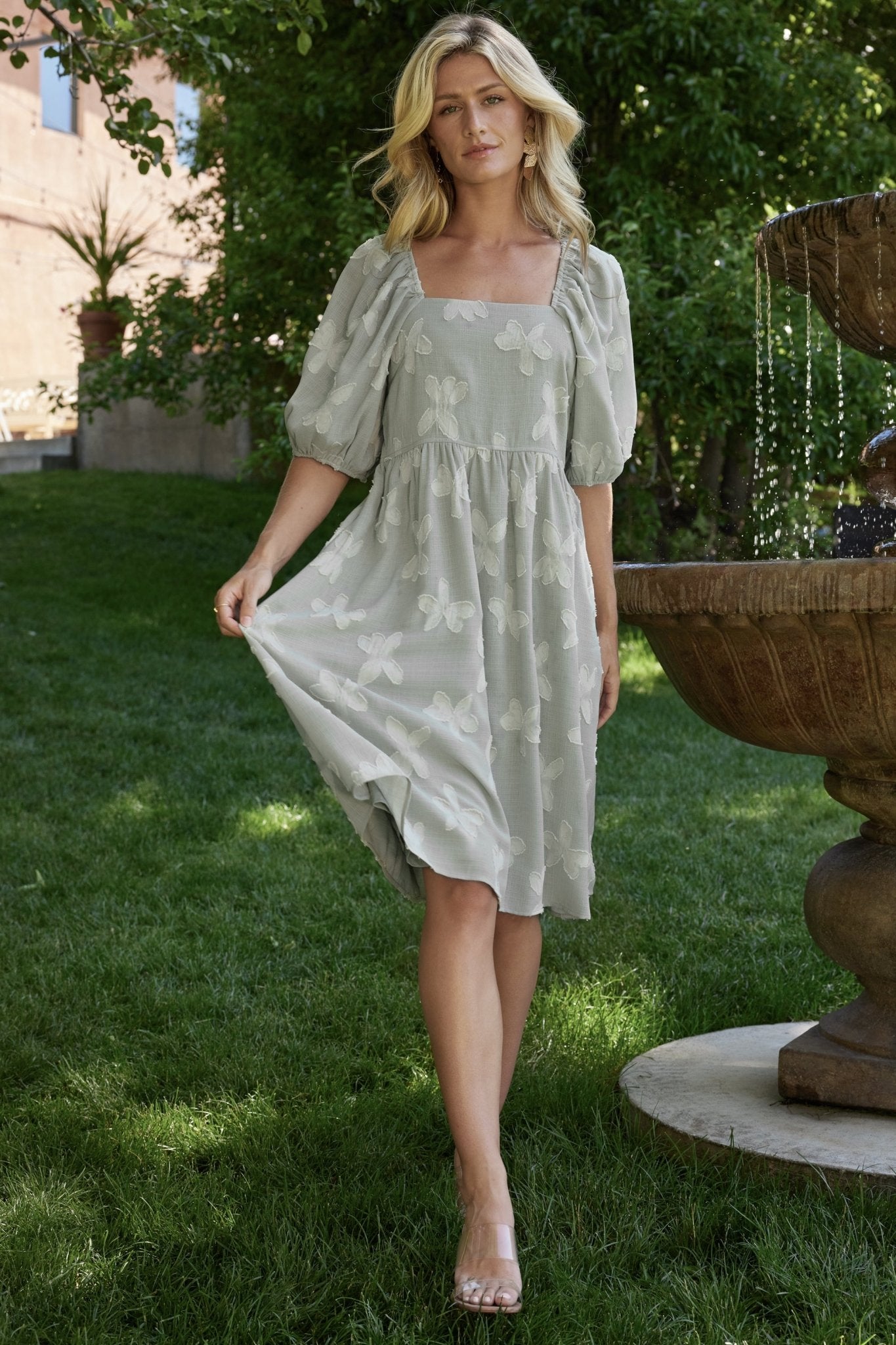 Baltic Born Womens Avery Short Dress | Sage