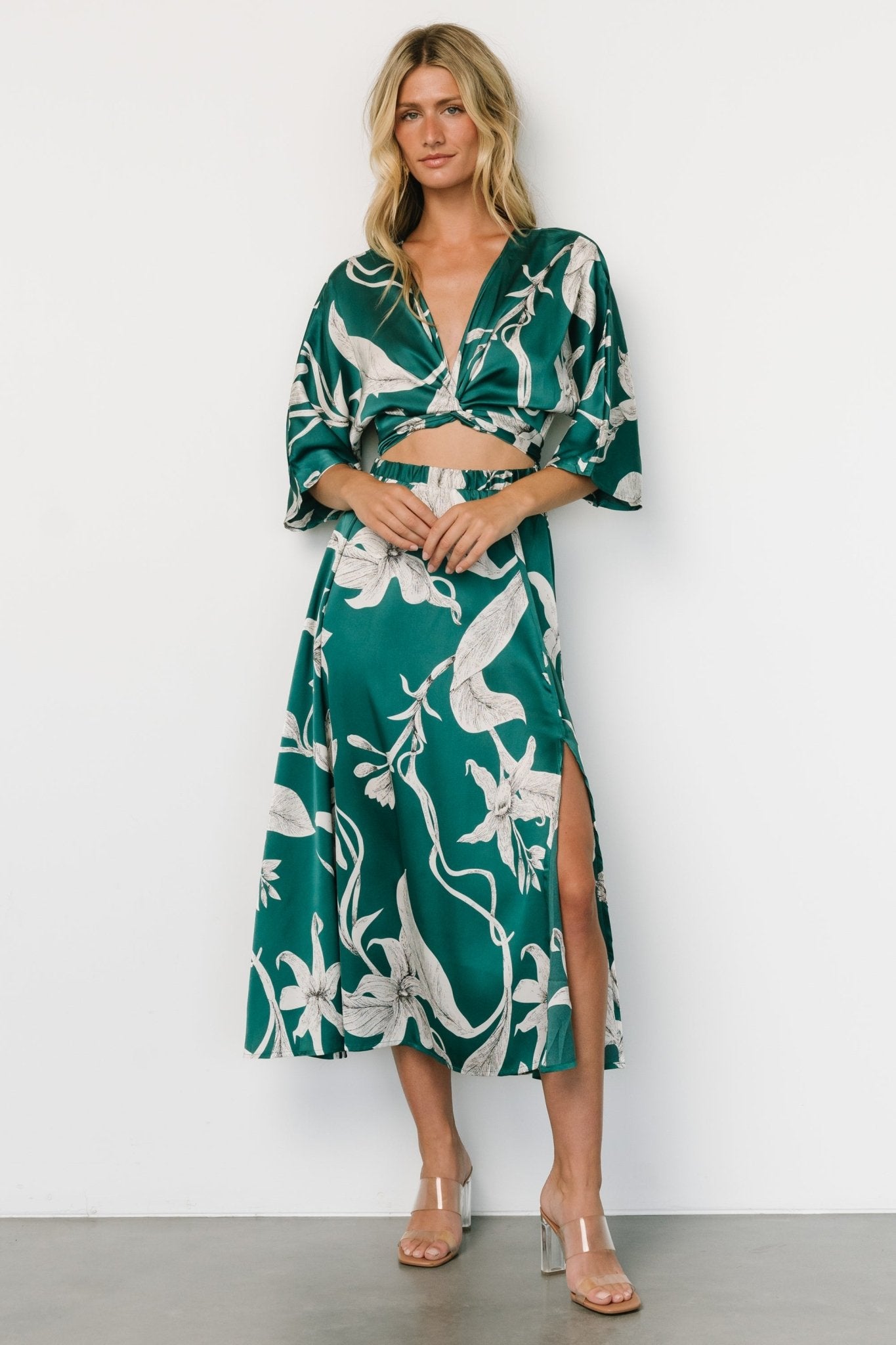 Avryll Front Tie Dress | Green - Baltic Born