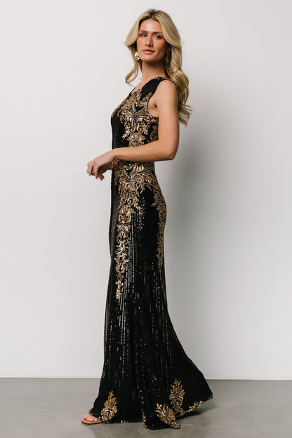 Azura Gown | Black + Gold - Baltic Born