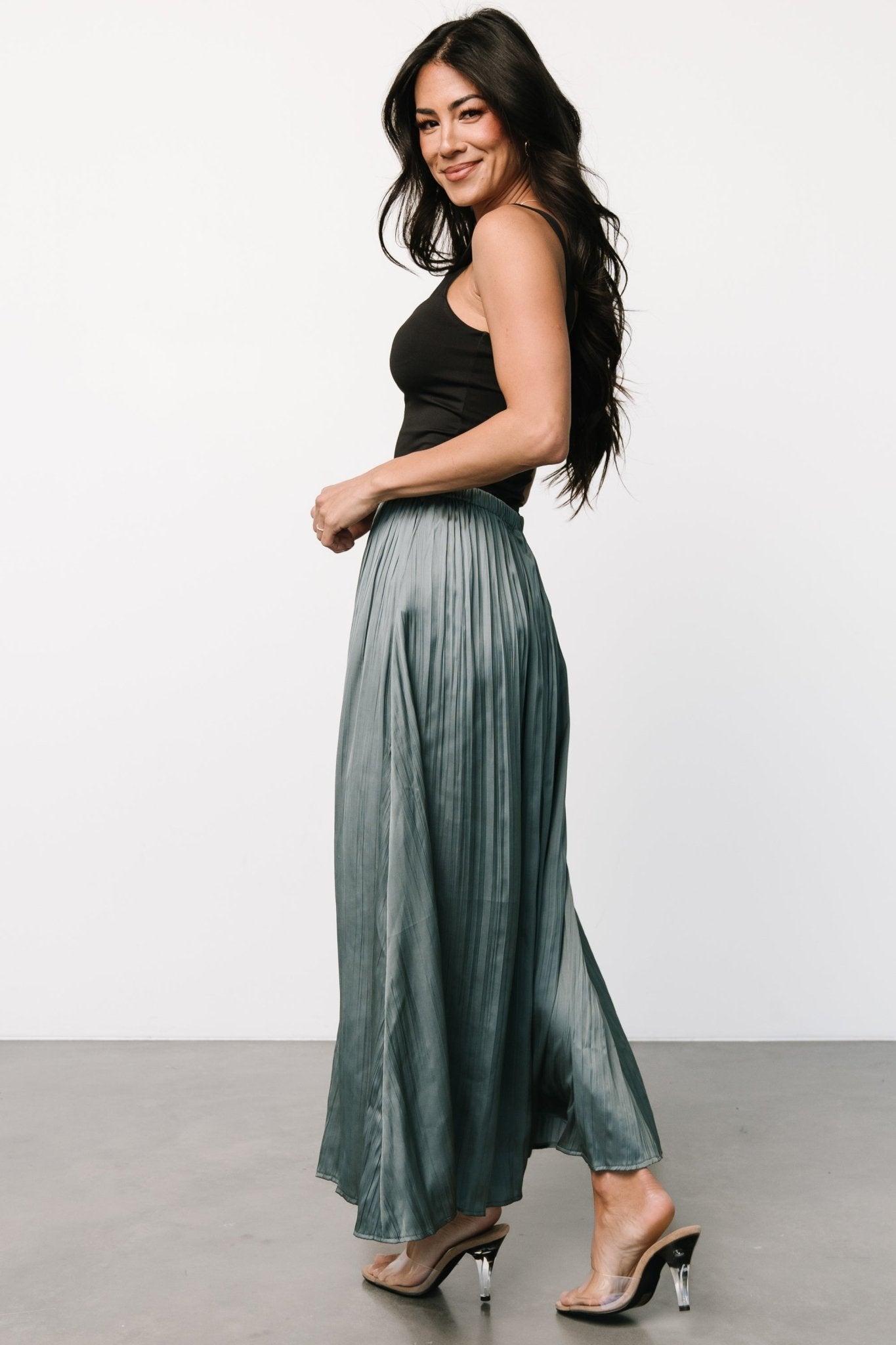 Baker Satin Skirt | Eucalyptus - Baltic Born