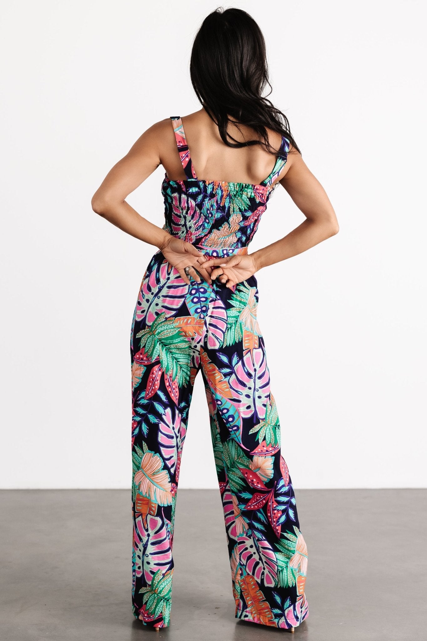 Barbados Tank Jumpsuit | Navy Print - Baltic Born