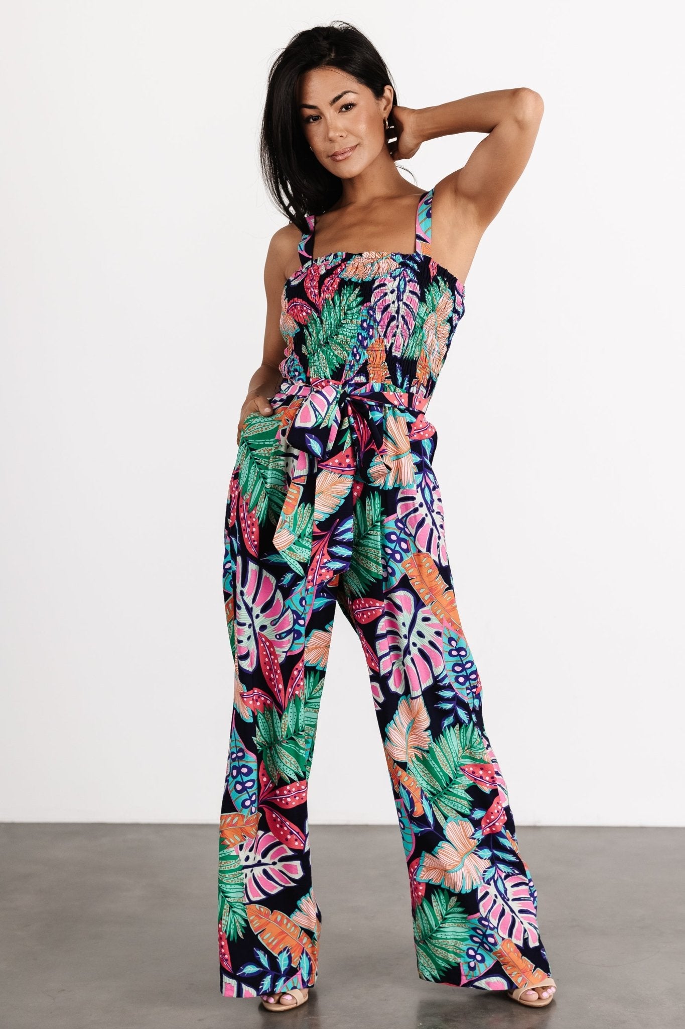 Barbados Tank Jumpsuit | Navy Print - Baltic Born