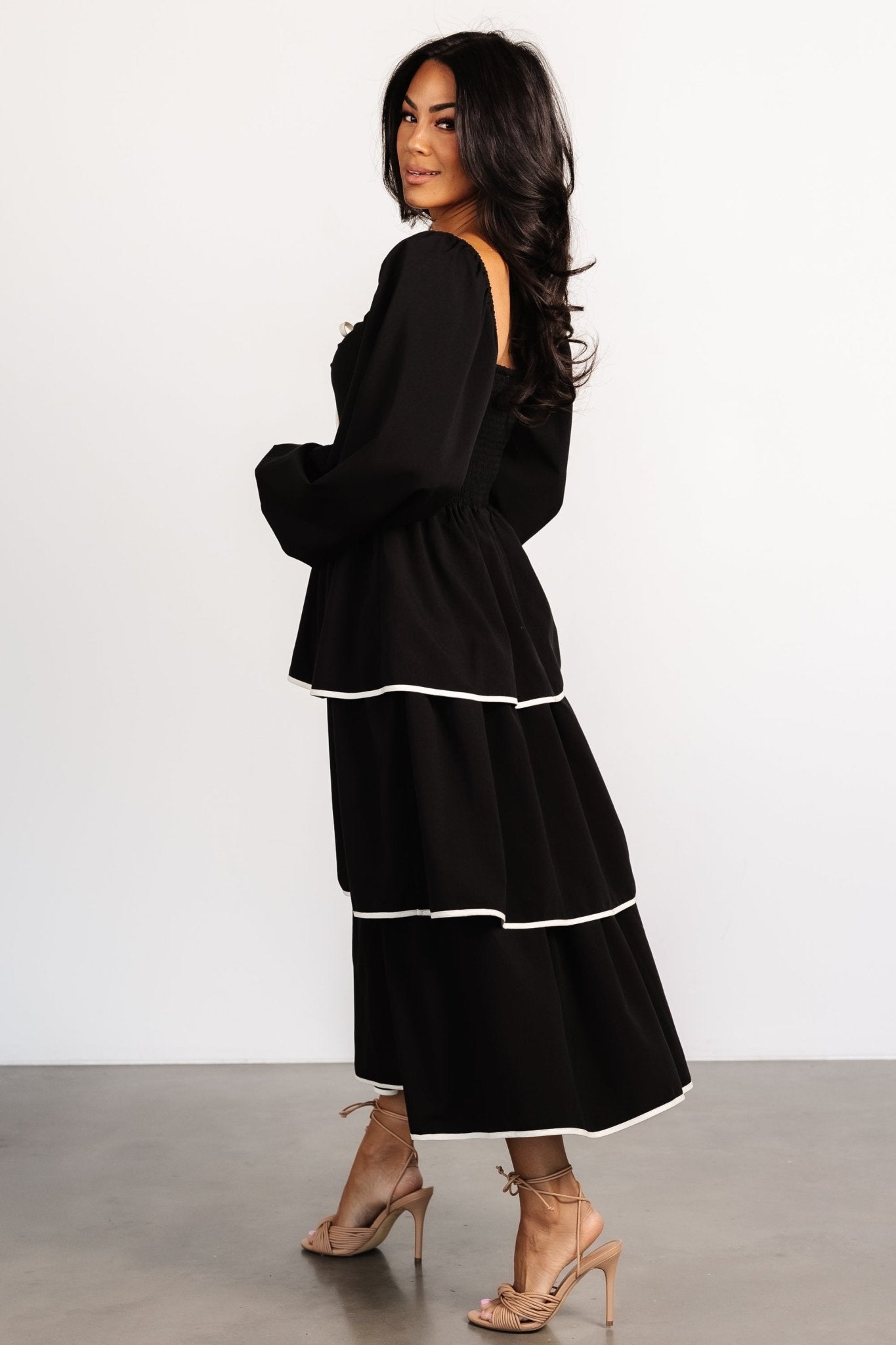 Barcelona Tiered Dress | Black - Baltic Born