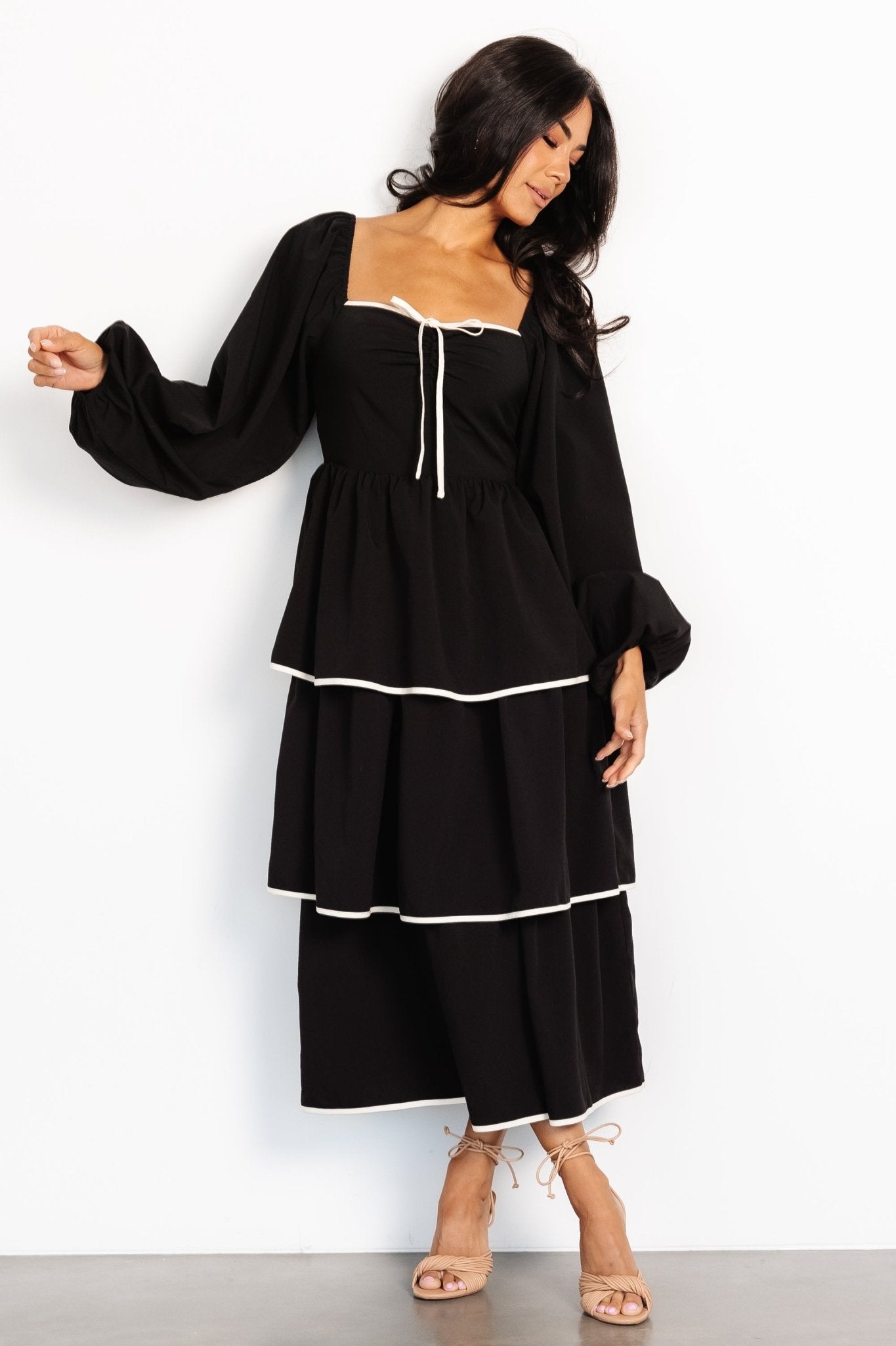 Barcelona Tiered Dress | Black - Baltic Born