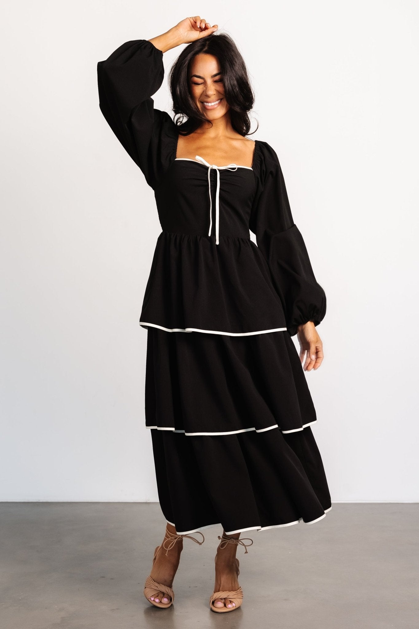 Barcelona Tiered Dress | Black - Baltic Born