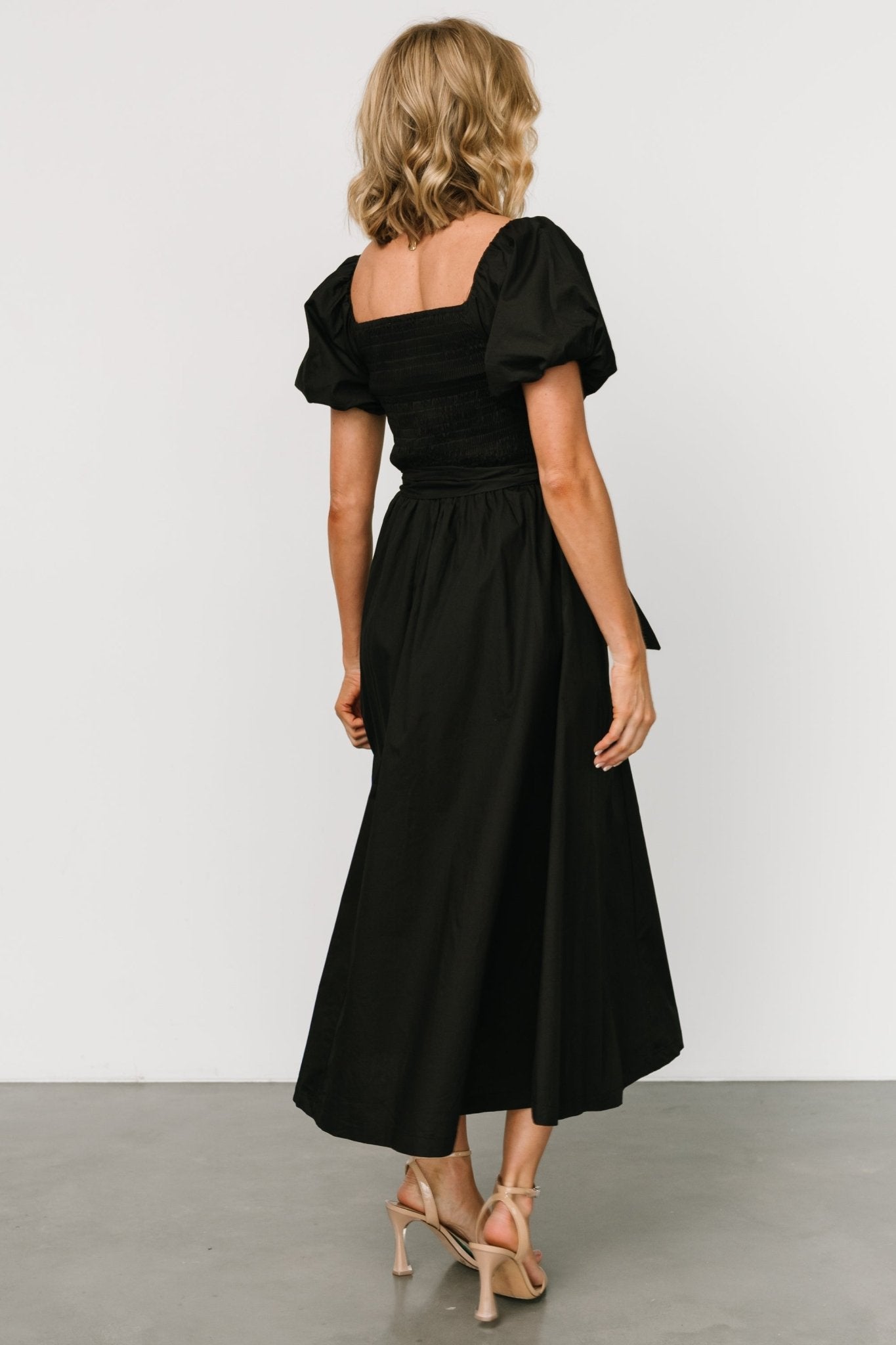 Bardot Midi Dress | Black - Baltic Born