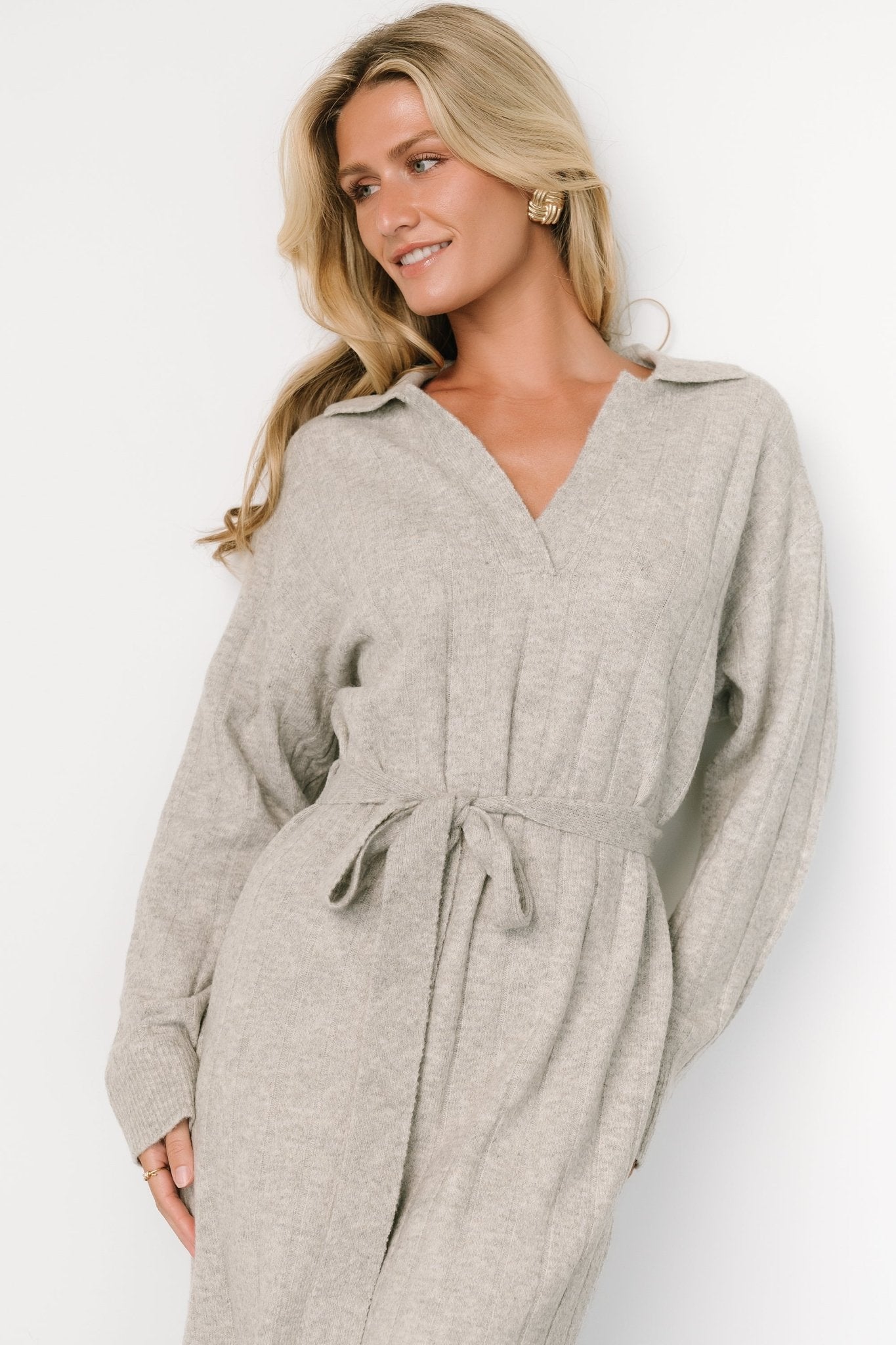 Barrie Sweater Dress | Gray - Baltic Born