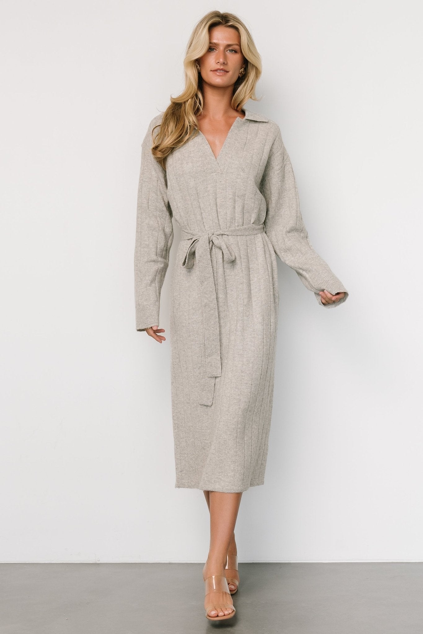 Barrie Sweater Dress | Gray - Baltic Born