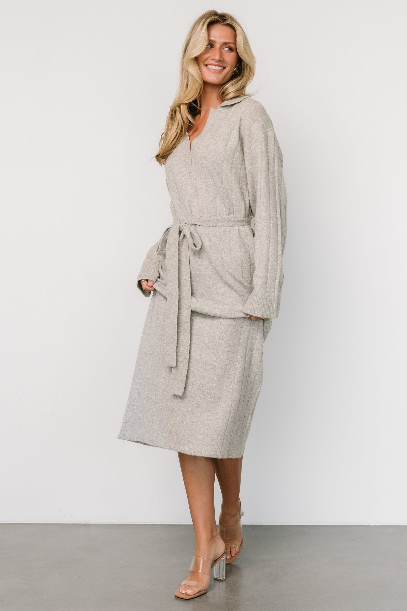 Barrie Sweater Dress | Gray - Baltic Born