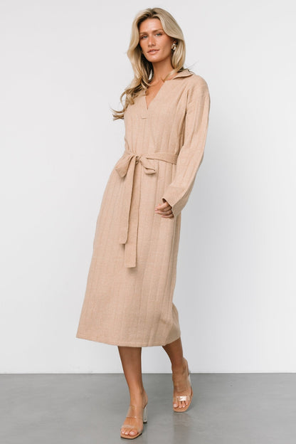 Barrie Sweater Dress | Light Tan - Baltic Born