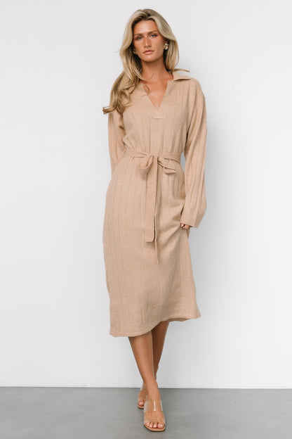 Barrie Sweater Dress | Light Tan - Baltic Born