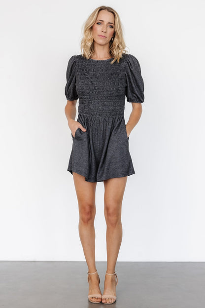 Beaumont Romper | Heather Black - Baltic Born