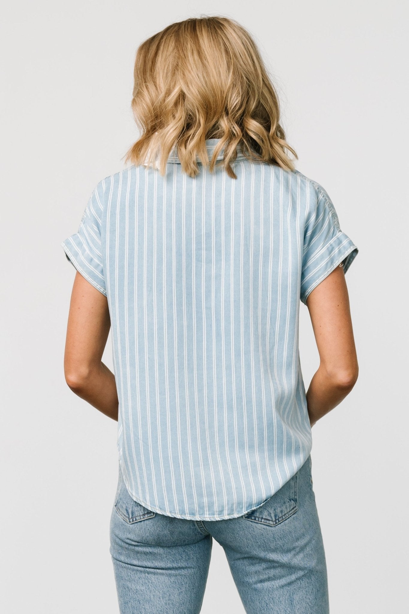 Berkley Striped Top | Denim Blue - Baltic Born