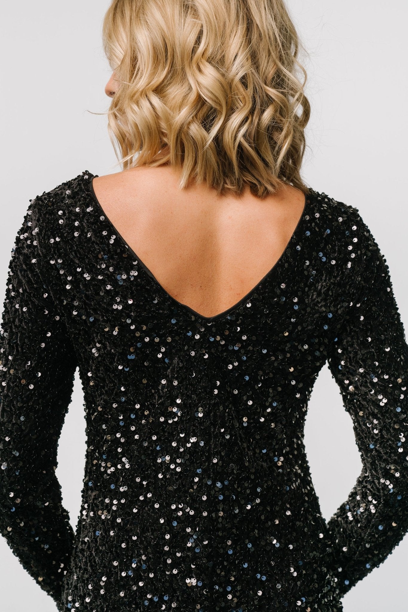 Betty Sequin Short Dress | Black - Baltic Born