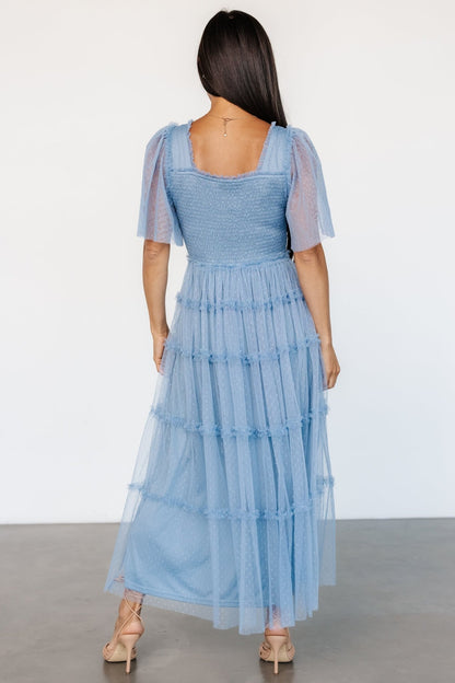 Bexley Tulle Dress | Dusty Blue - Baltic Born