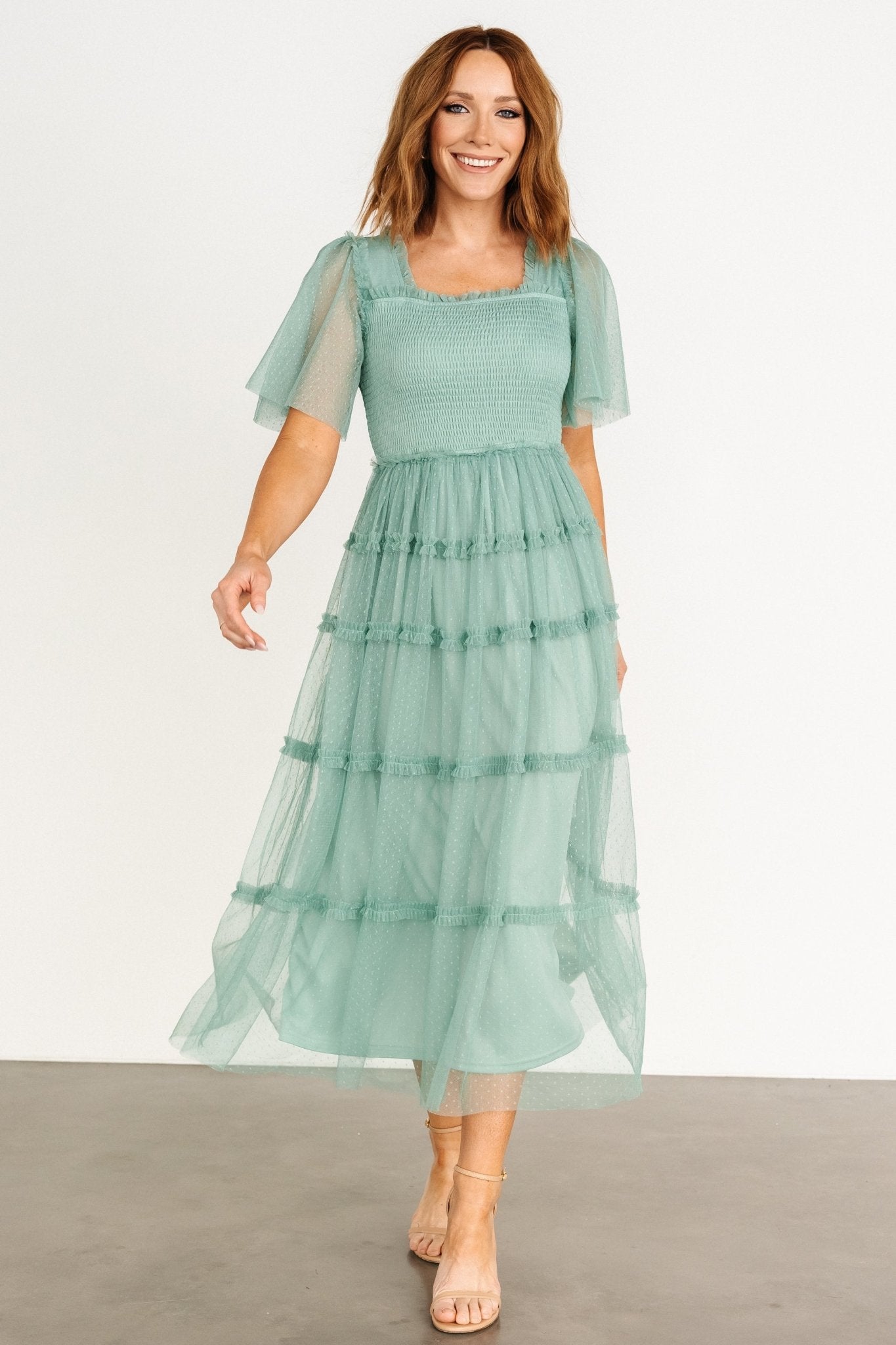 Bexley Tulle Dress | Eucalyptus - Baltic Born