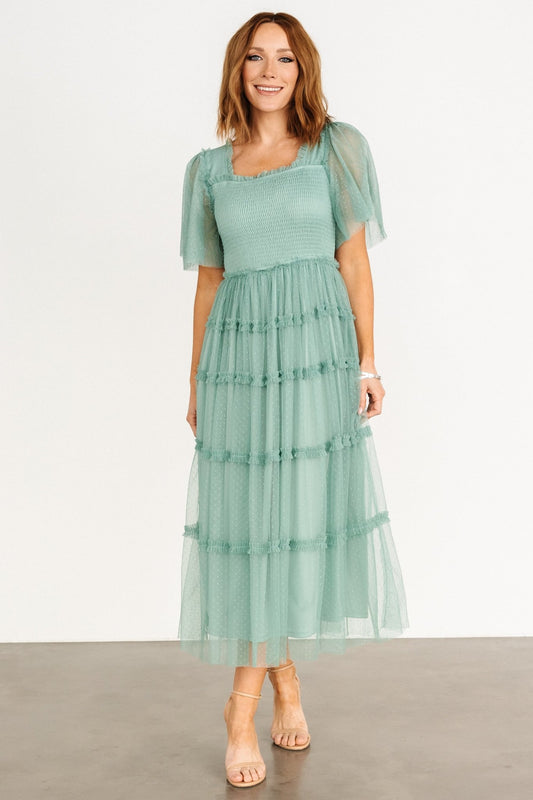 Bexley Tulle Dress | Eucalyptus - Baltic Born