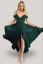 Back view of Bianca Lace Maxi Dress revealing the unlined lace back bodice with decorative non-functioning buttons.