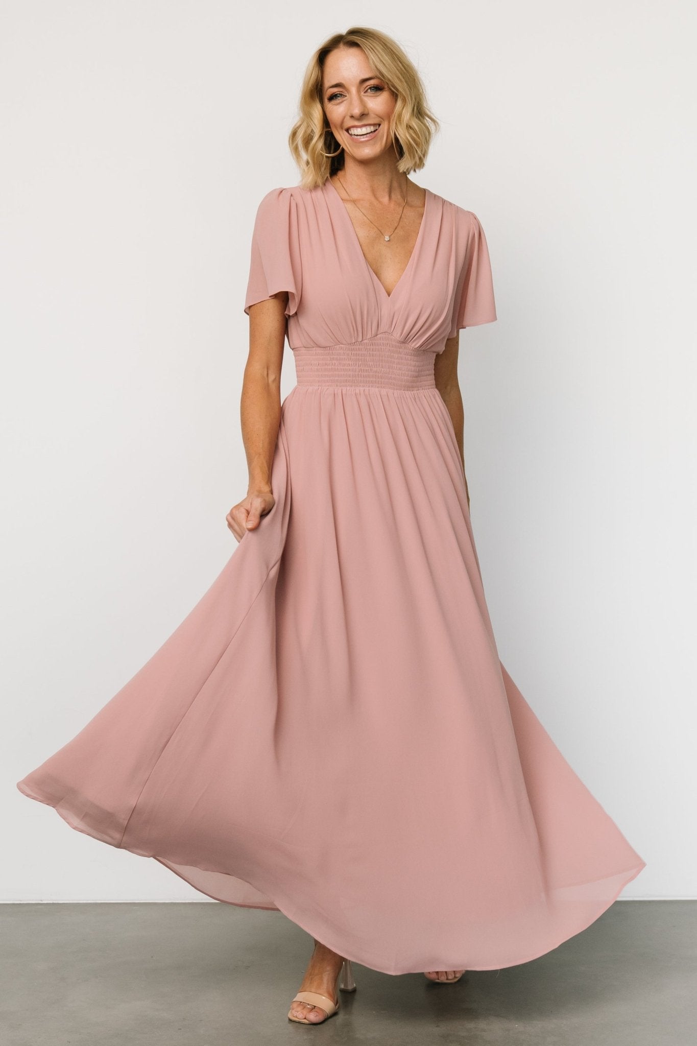 Birdie Maxi Dress | Blush - Baltic Born