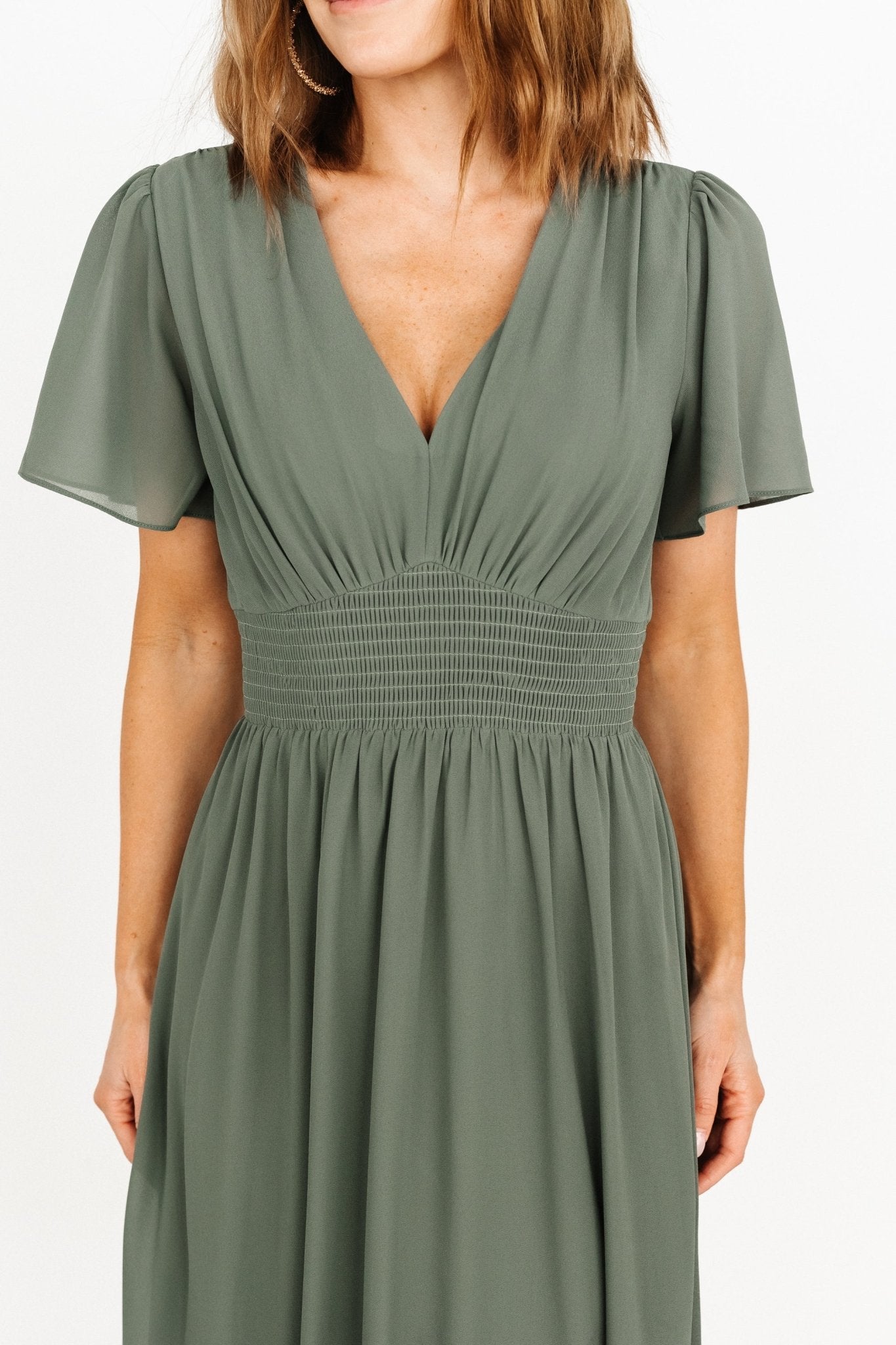 Birdie Maxi Dress | Dark Sage - Baltic Born