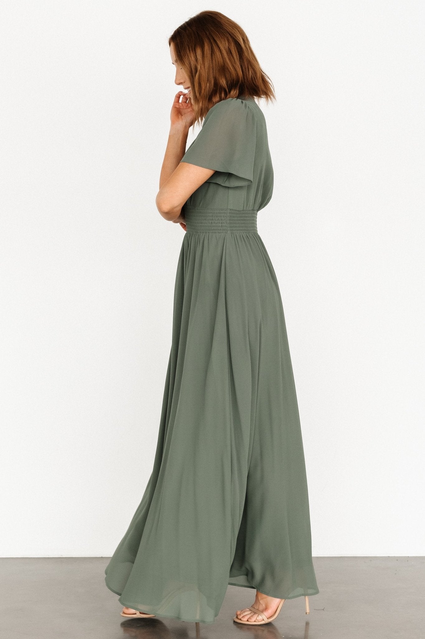 Birdie Maxi Dress | Dark Sage - Baltic Born