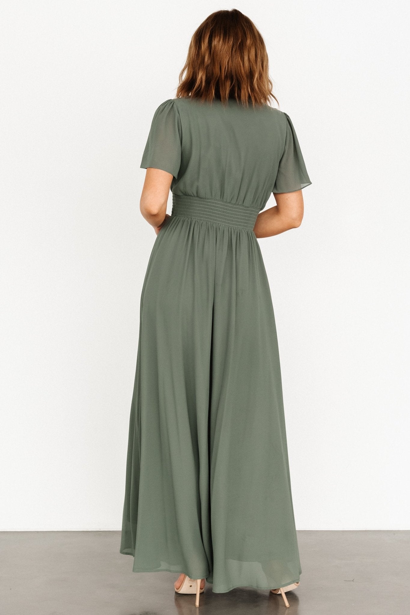 Birdie Maxi Dress | Dark Sage - Baltic Born