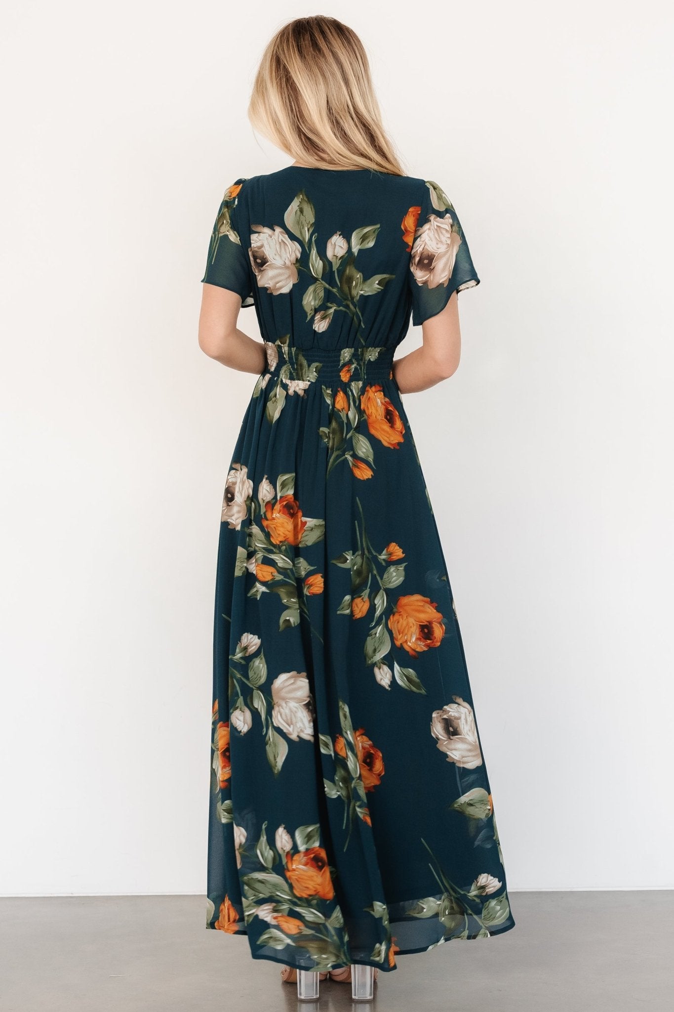 Birdie Maxi Dress | Deep Topaz Floral - Baltic Born