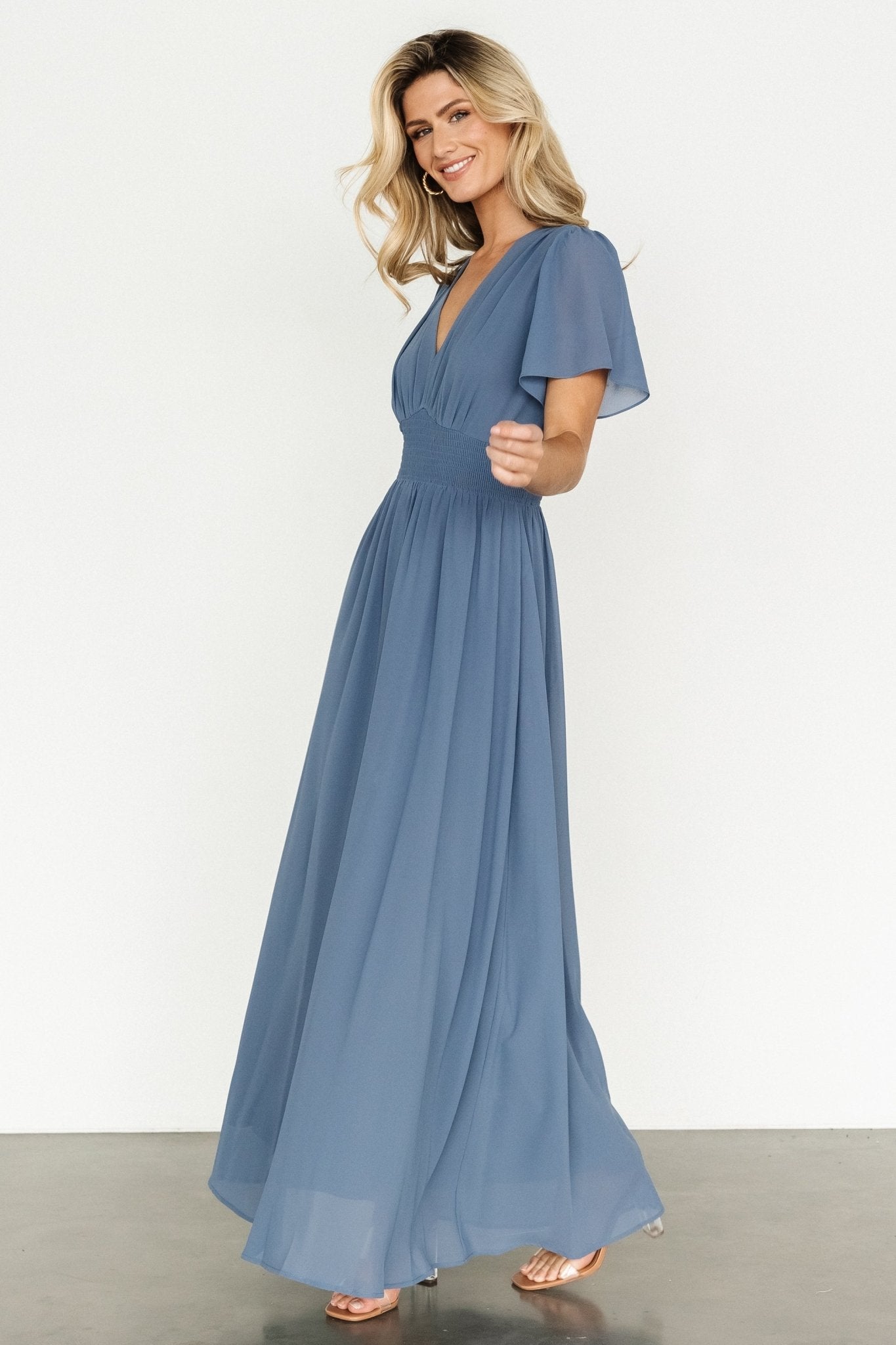 Birdie Maxi Dress | Whisper Blue - Baltic Born