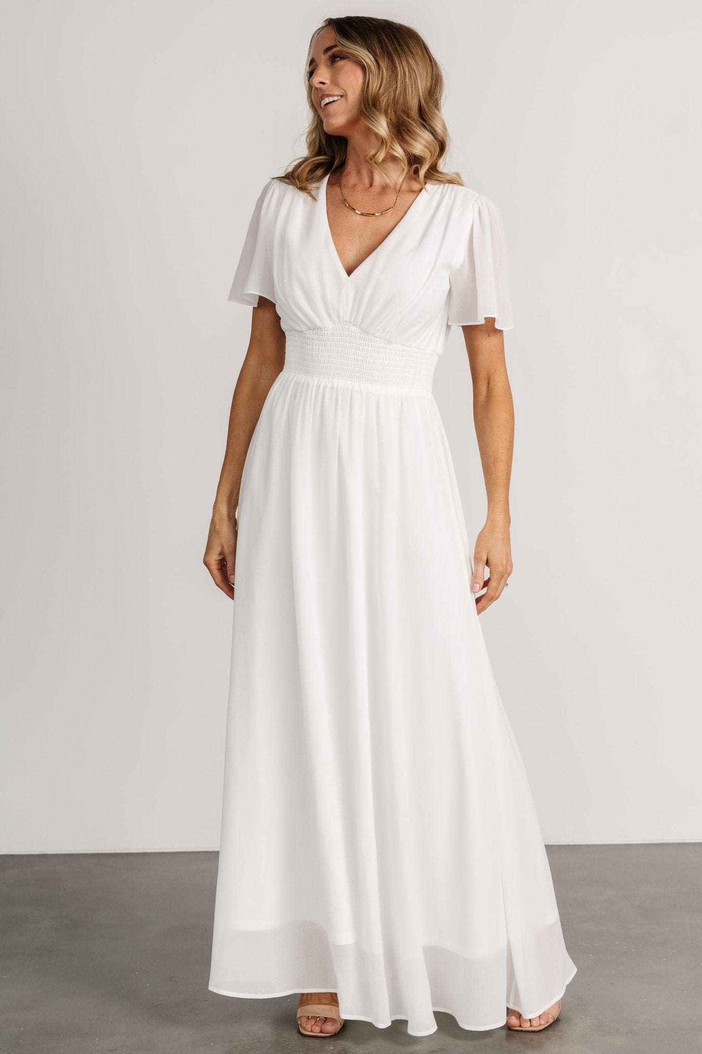 Birdie Maxi Dress | White - Baltic Born