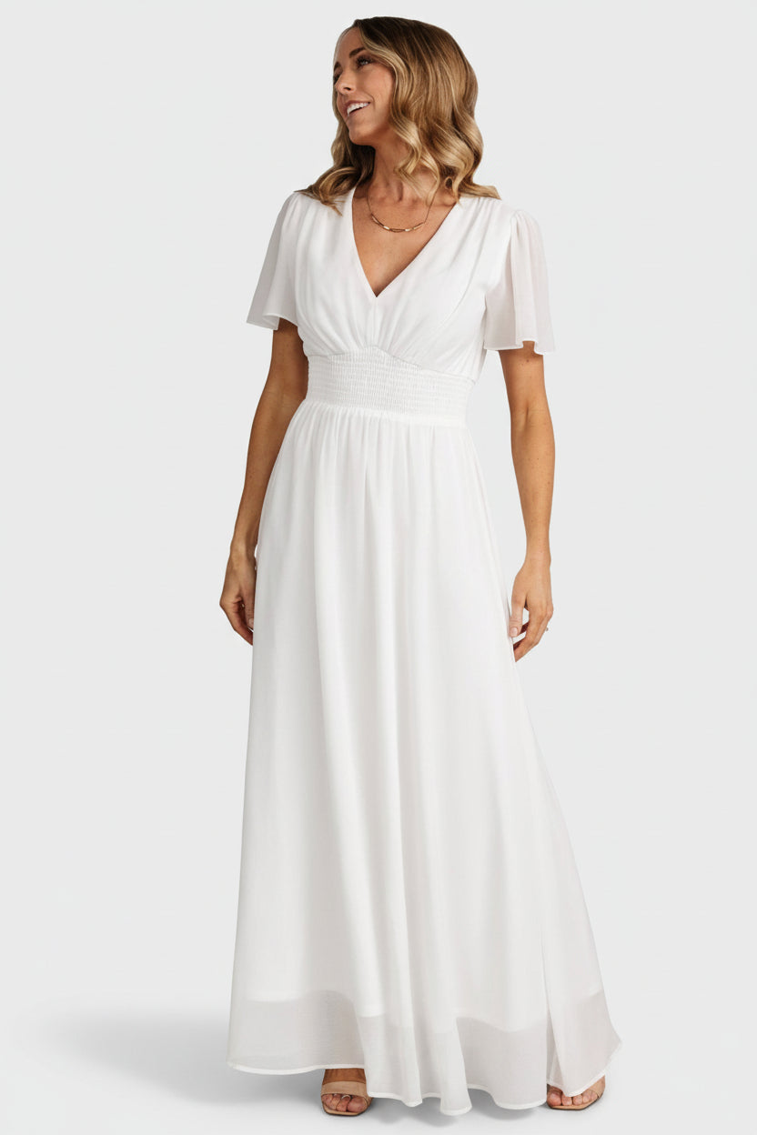 Baltic Born Womens Birdie Maxi Dress | White | Size: Large Baltic Born Womens Birdie Maxi Dress | White | Size: Large