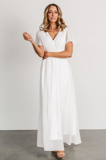 Birdie Maxi Dress | White - Baltic Born