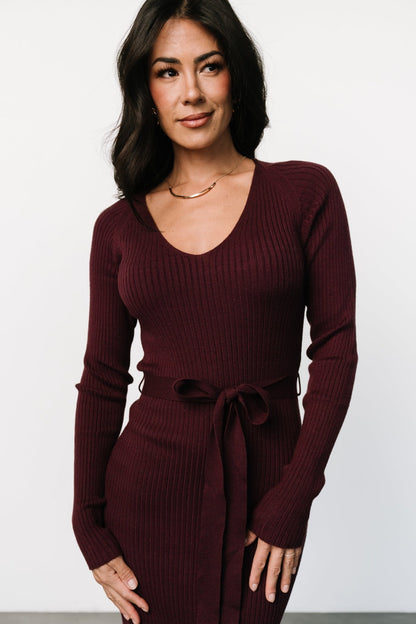 Blayne Ribbed Midi Dress | Mulberry - Baltic Born