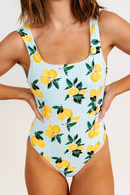 Bordeaux One Piece | Blue + Citrus Print - Baltic Born