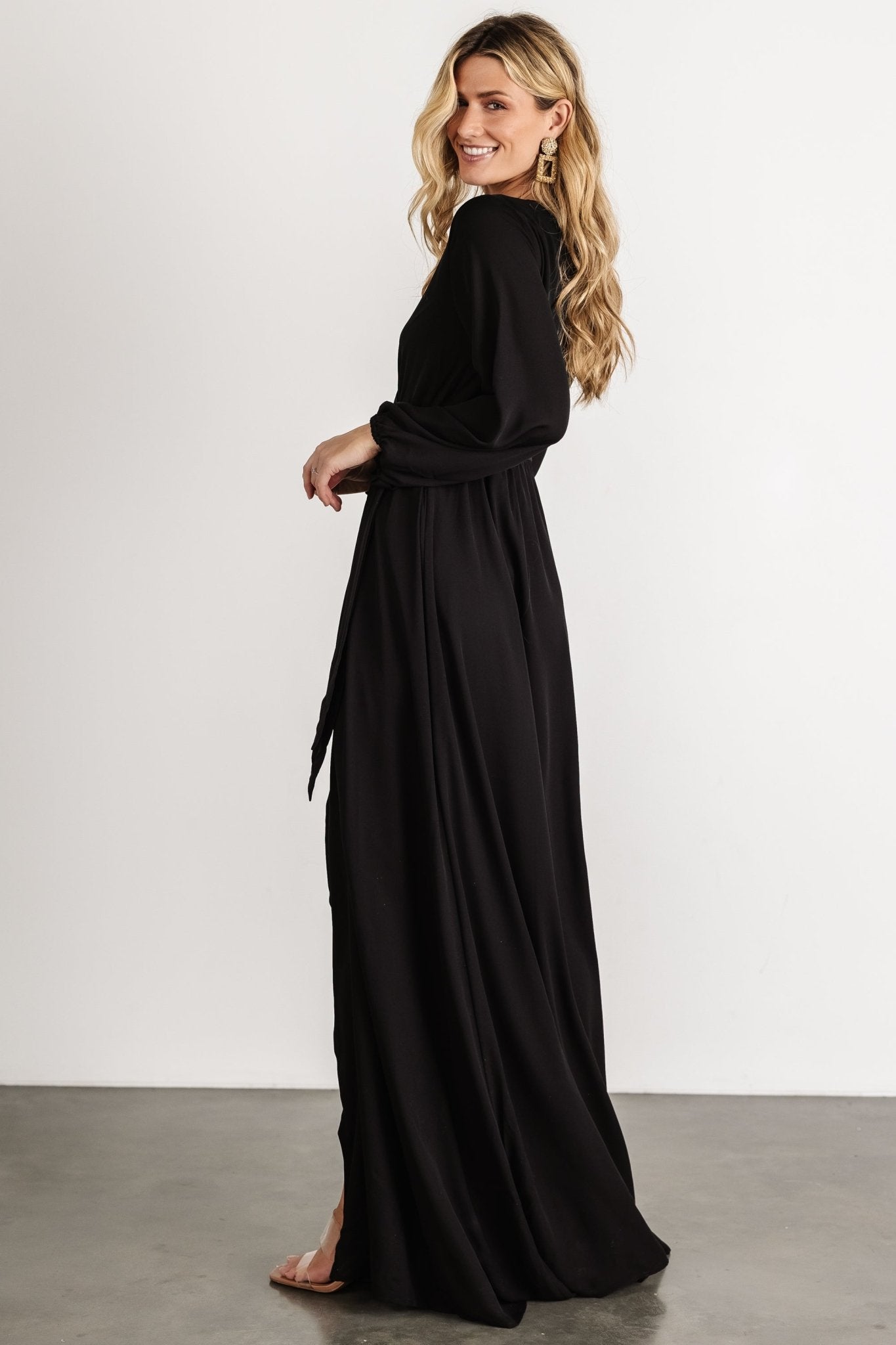 Breanne Faux Wrap Maxi Dress | Dusty Rust | Baltic Born