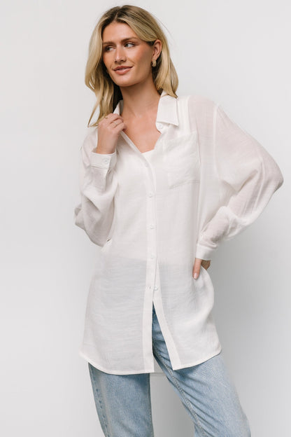 Breck Button Up Top | Off White - Baltic Born