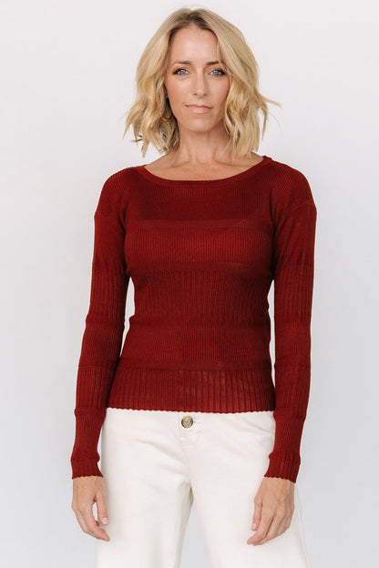 Bren Sweater Top | Brick - Baltic Born