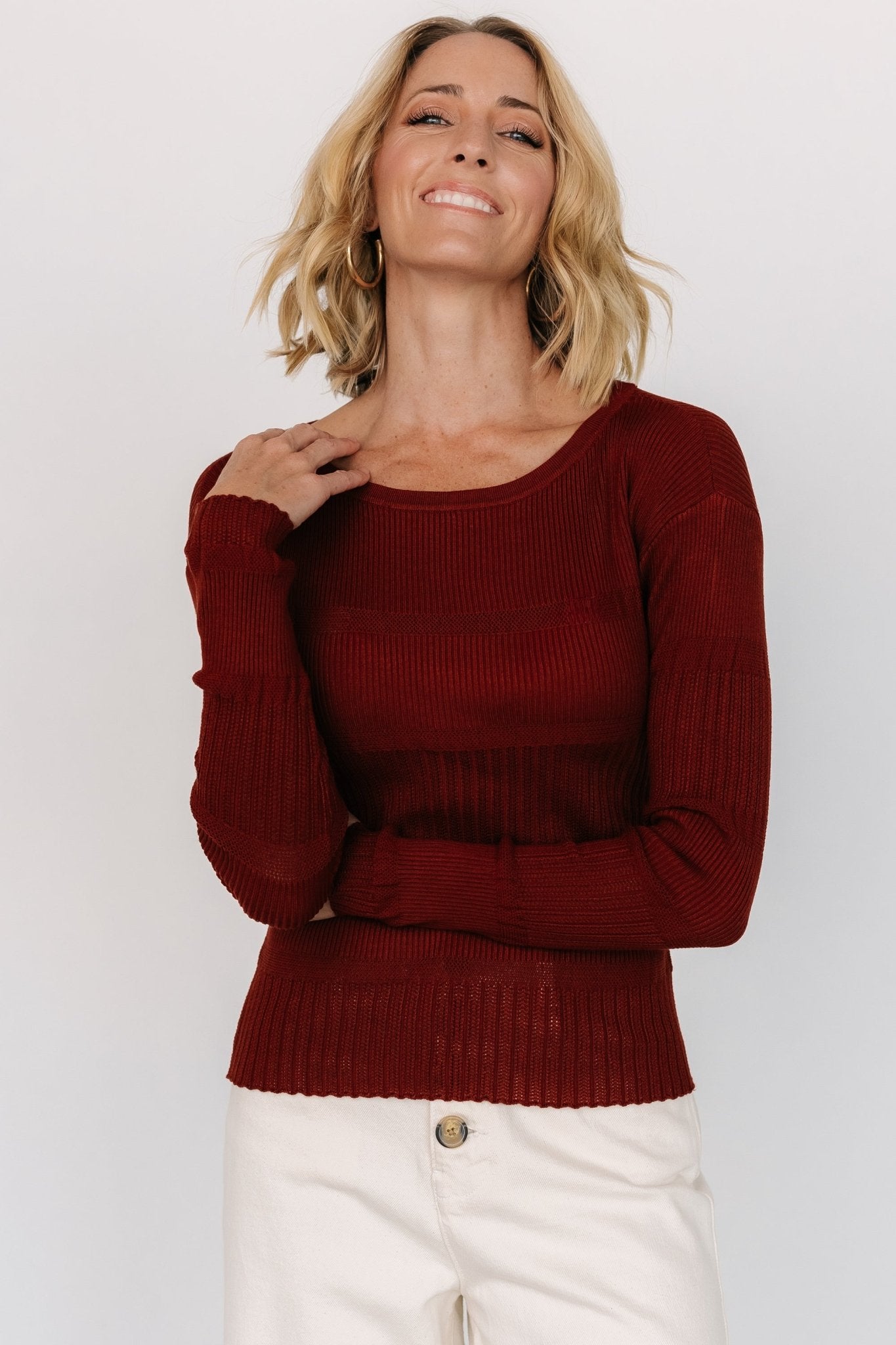 Bren Sweater Top | Brick - Baltic Born