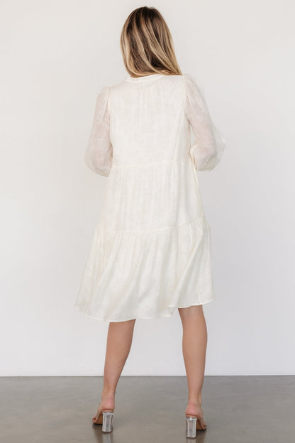 Brenna Button Midi Dress | Cream - Baltic Born