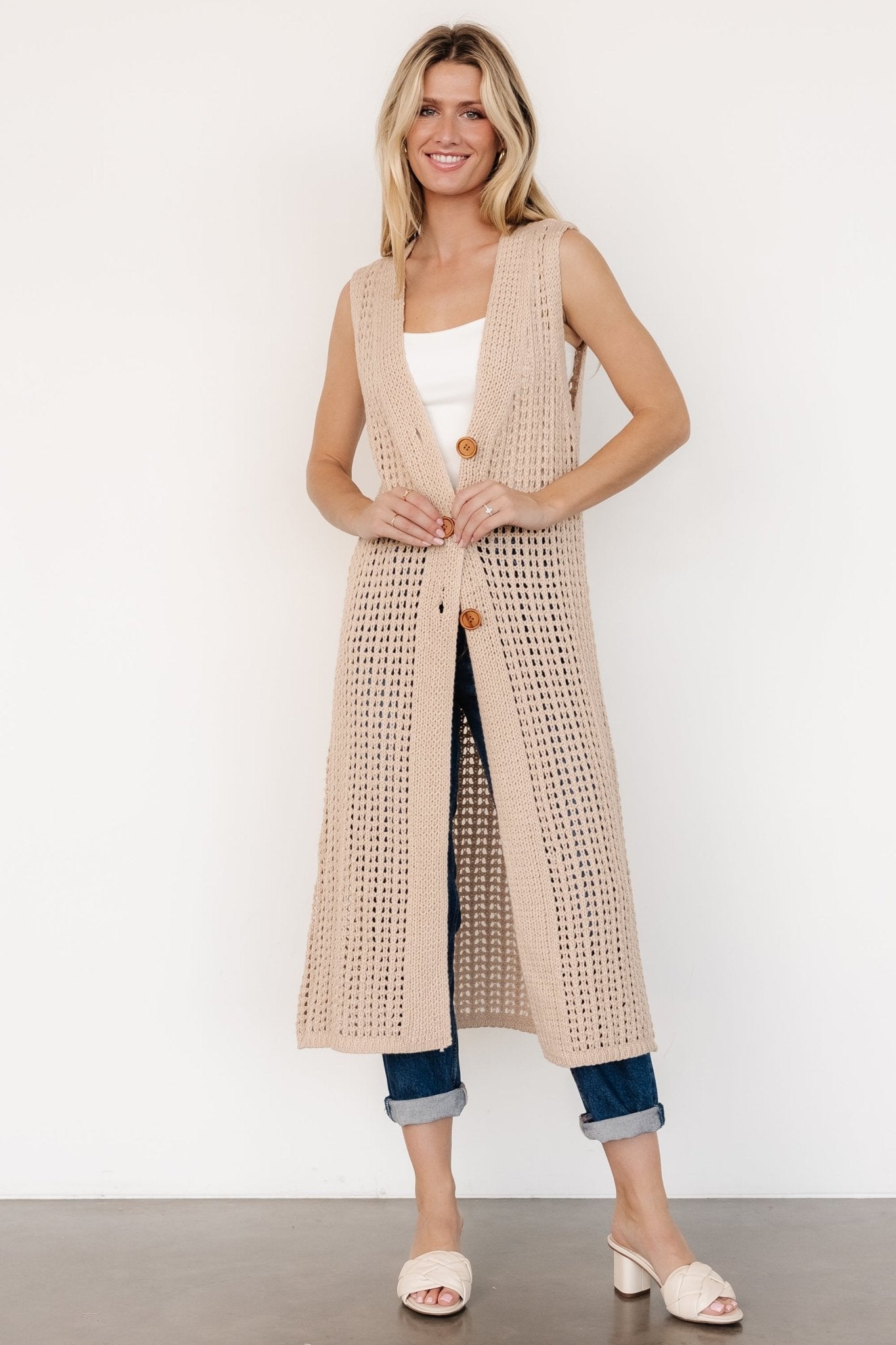 Bretta Duster Vest | Natural - Baltic Born