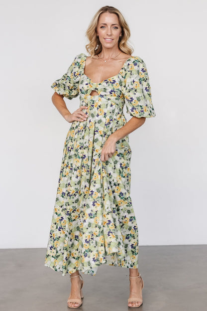 Brielle Maxi Dress | Green Floral - Baltic Born