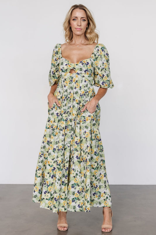 Brielle Maxi Dress | Green Floral - Baltic Born