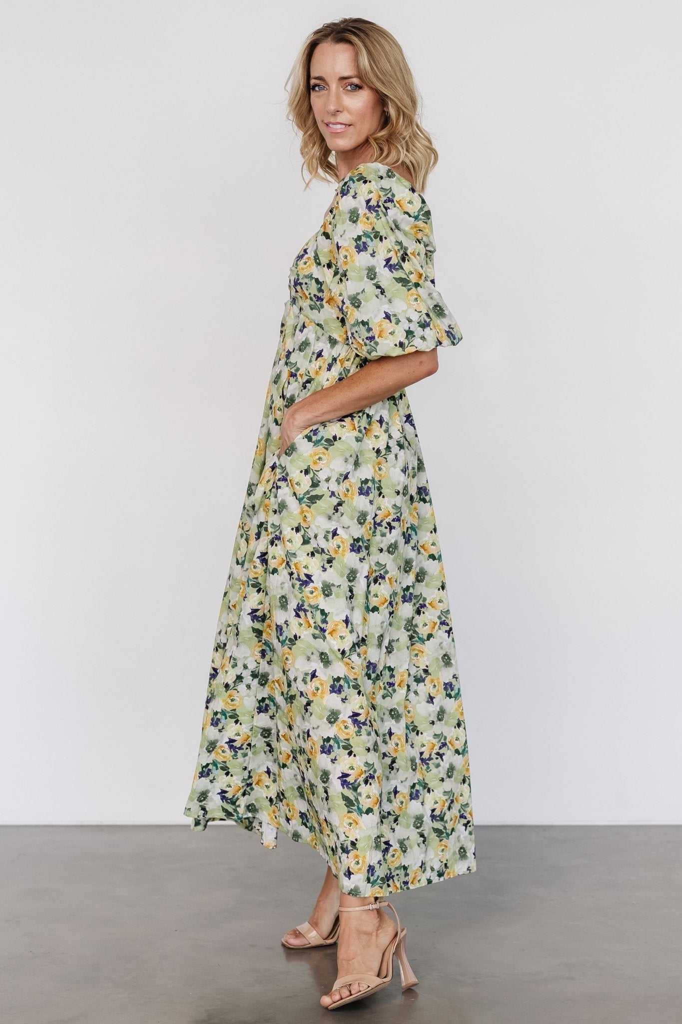 Brielle Maxi Dress | Green Floral - Baltic Born