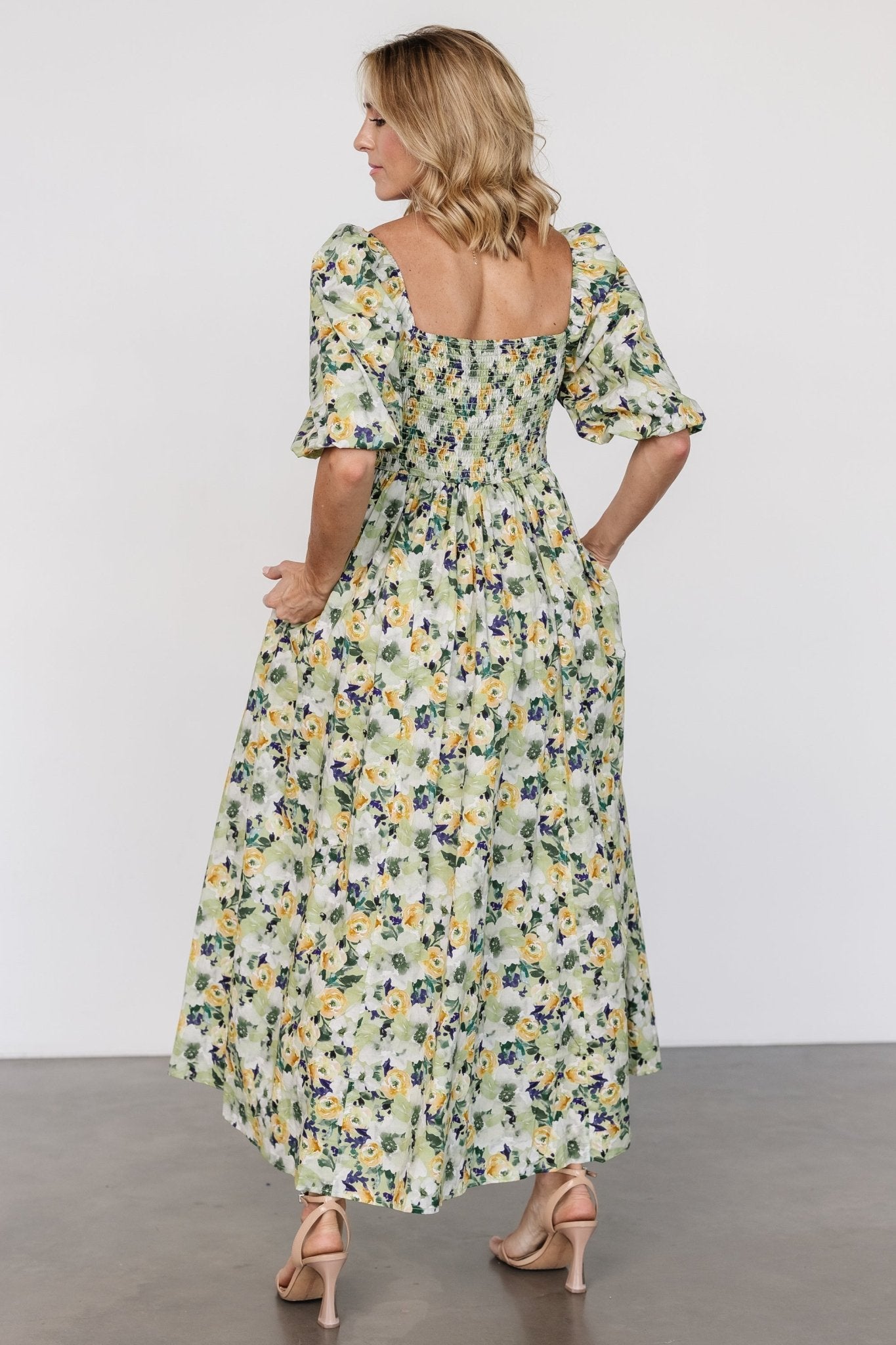 Brielle Maxi Dress | Green Floral - Baltic Born