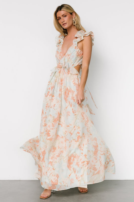 Brigitta Maxi Dress | Mint Floral - Baltic Born