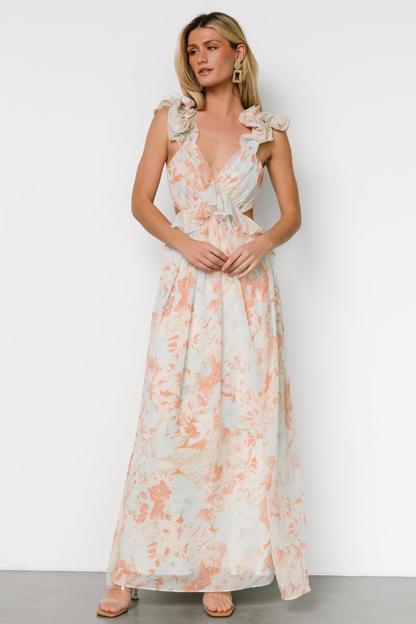 Brigitta Maxi Dress | Mint Floral - Baltic Born