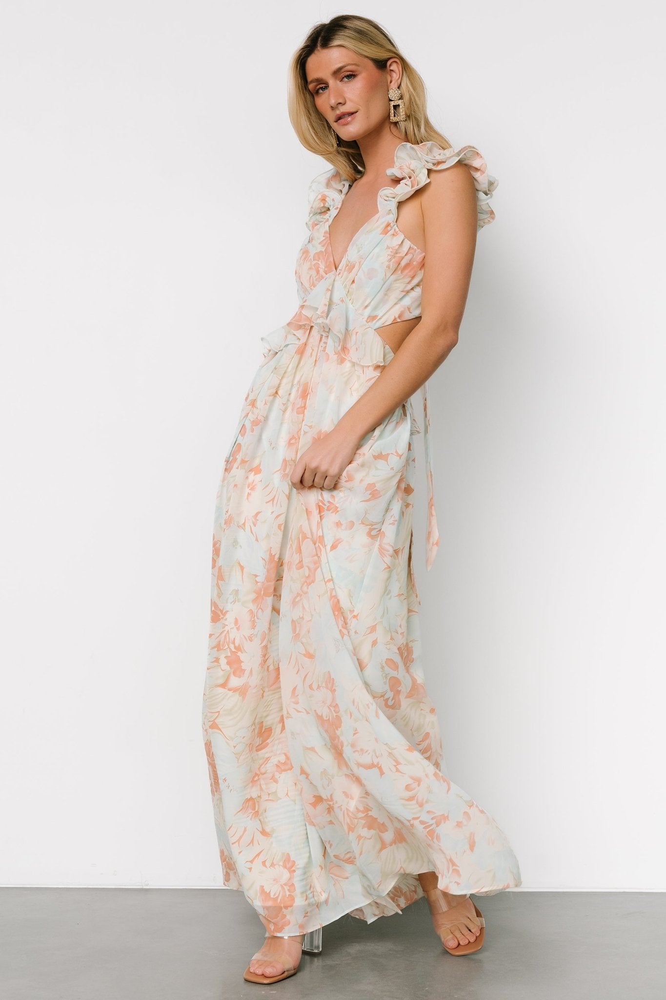 Brigitta Maxi Dress | Mint Floral - Baltic Born