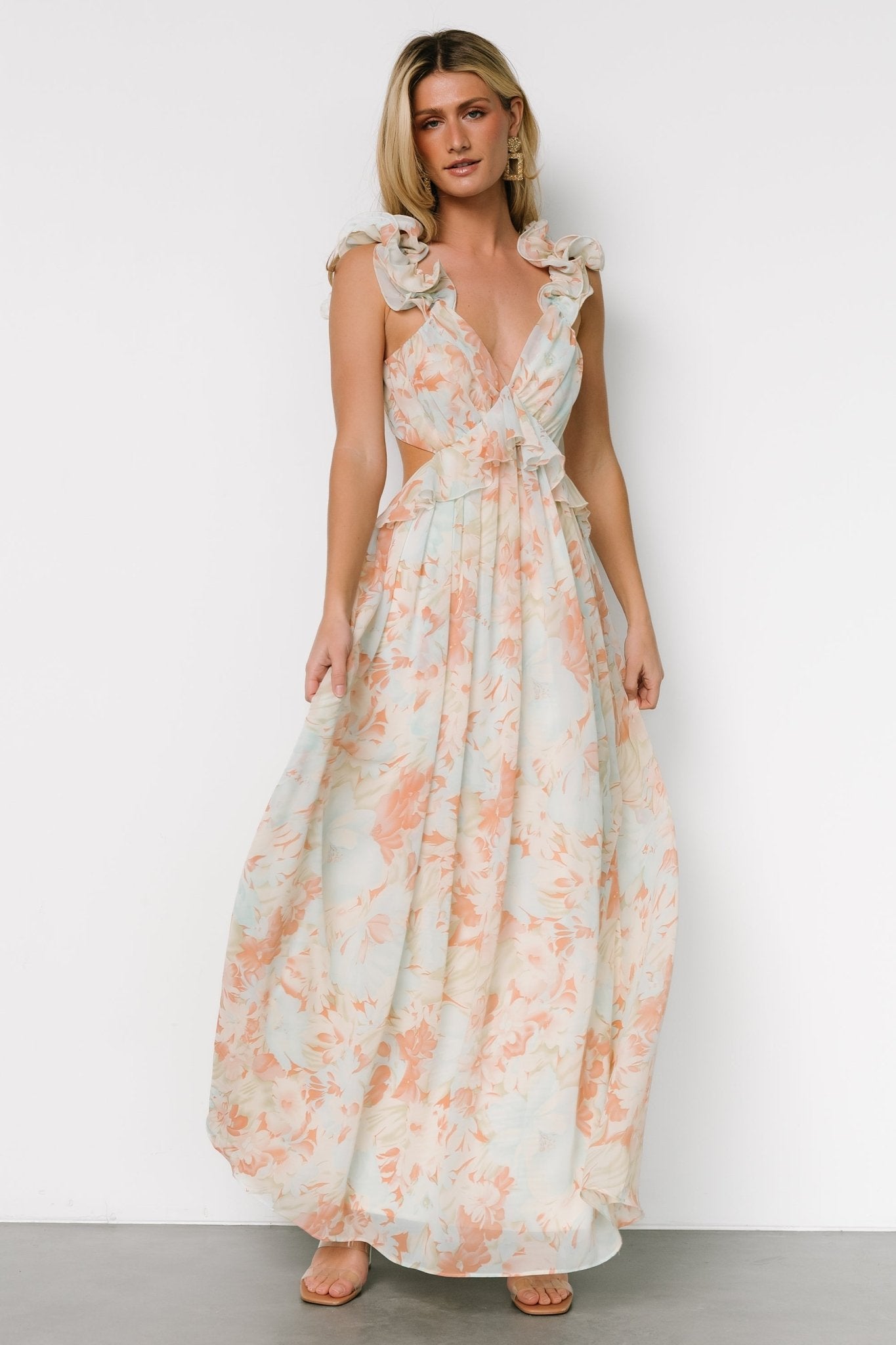 Brigitta Maxi Dress | Mint Floral - Baltic Born